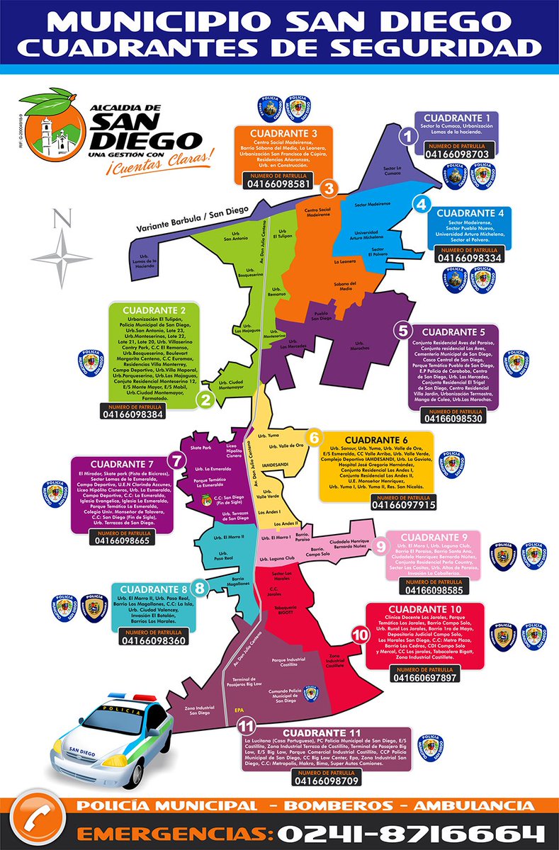 Alc_SanDiego's tweet image. #ActivateConTuCuadrante y se parte de la seguridad de nuestro municipio - Emergencias: 0241-871.66.64