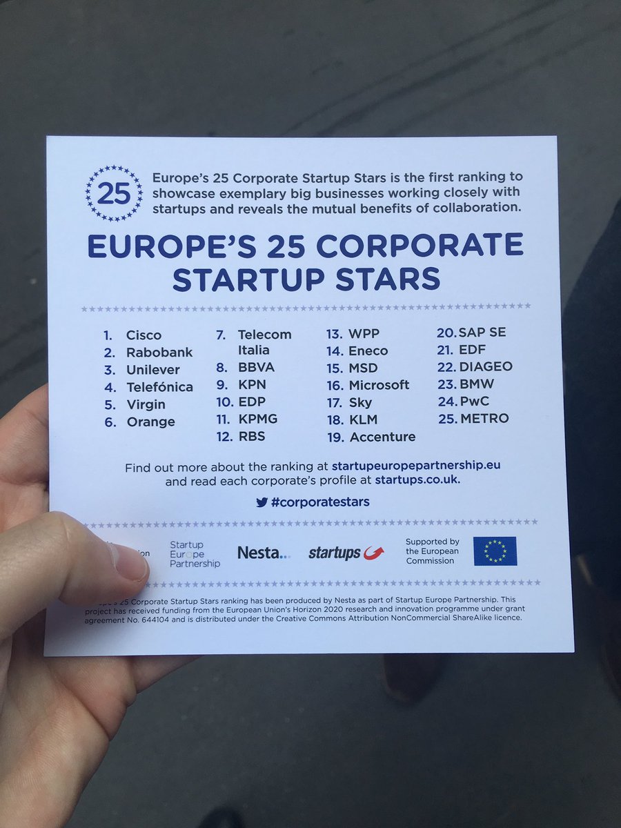 jonathanroomer's tweet photo. Super excited that @kpmguk was ranked the 11th best corporate in Europe working with startups !  #corporatestars https://t.co/seWA8bMvmE