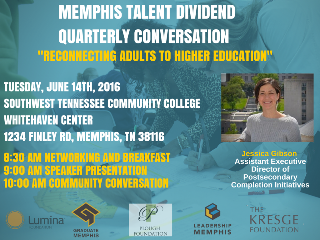 MTDmemphis's tweet photo. Join us! #QuarterlyConvo with @jessicagibsontn RSVP: https://t.co/347h3hxRWv
@kresgefdn  @LuminaFound  @TNHigherEd https://t.co/3361PrQm4h