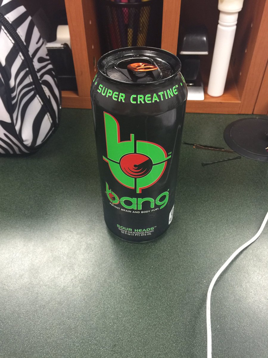 Hashtag_misty's tweet photo. This isn't as good as my monster, but it is better for me. And it has #supercreatine #bang #energydrink https://t.co/jOGRXUx4PK