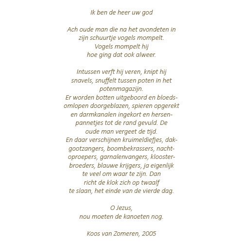 #gedicht als afsluiting