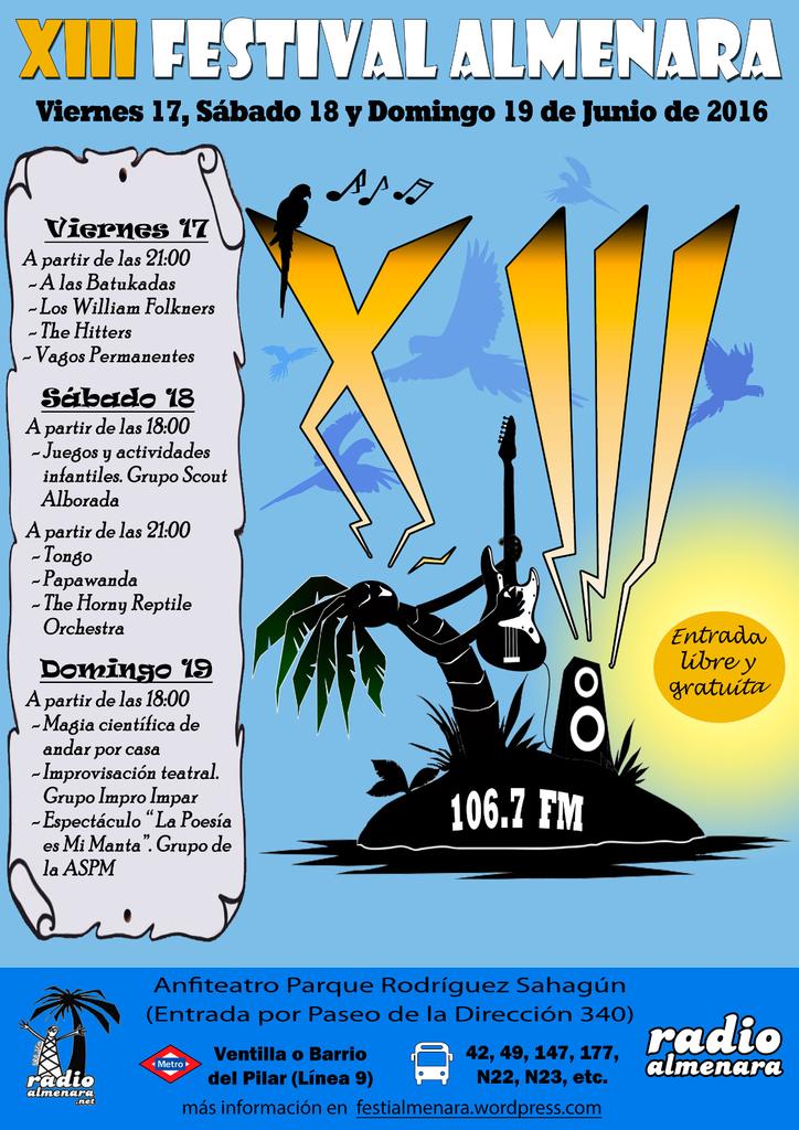 almenararadio's tweet photo. A las 20:30 programa especial sobre el festi, con entrevistas a grupos, artistas y organizadores. No os lo perdáis!! https://t.co/AAYUHsr09L
