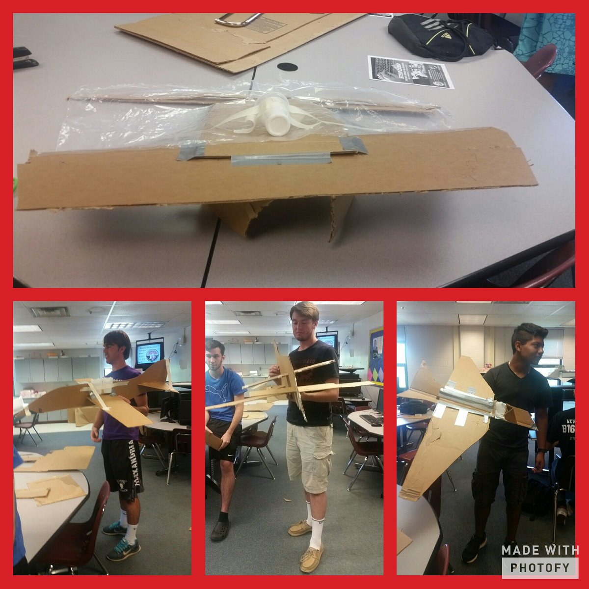 Mt. Vernon HS students designing cardboard planes #FCPSSTEAM <a href="/KarenConlin/">Karen Conlin</a>