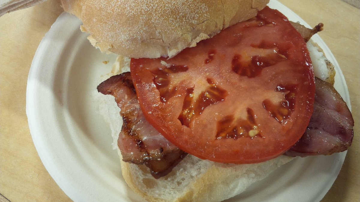 andrewcoppolino's tweet photo. The "speck 'n' egger" by @CharlesBBQ @stjacobsmarket. A delicious #sandwich to be sure. https://t.co/m5ir2Cwzvg