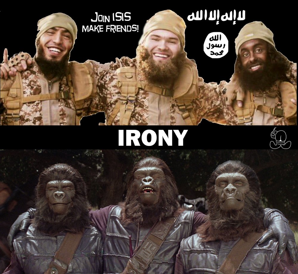 paladinwire1875's tweet photo. #tbt #isis #daeshbags #irony #dumbasses https://t.co/5FyT9eGXLp