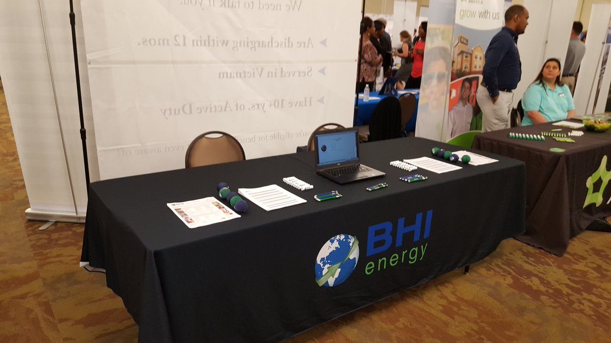 BHIEnergy's tweet photo. BHI Energy set up at the #HireOurHeros event! https://t.co/USEcz3ljWv