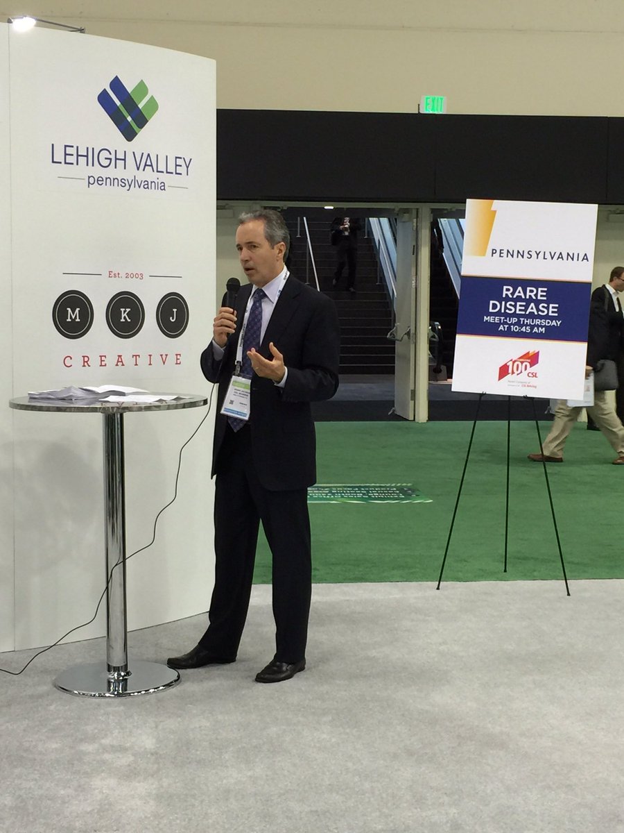 LifeSciencesPA's tweet image. Dennis Jackman of @CSLBehring talks #RareDiseases at the #PAPavilion Rare Disease Meet Up! #BIO2016