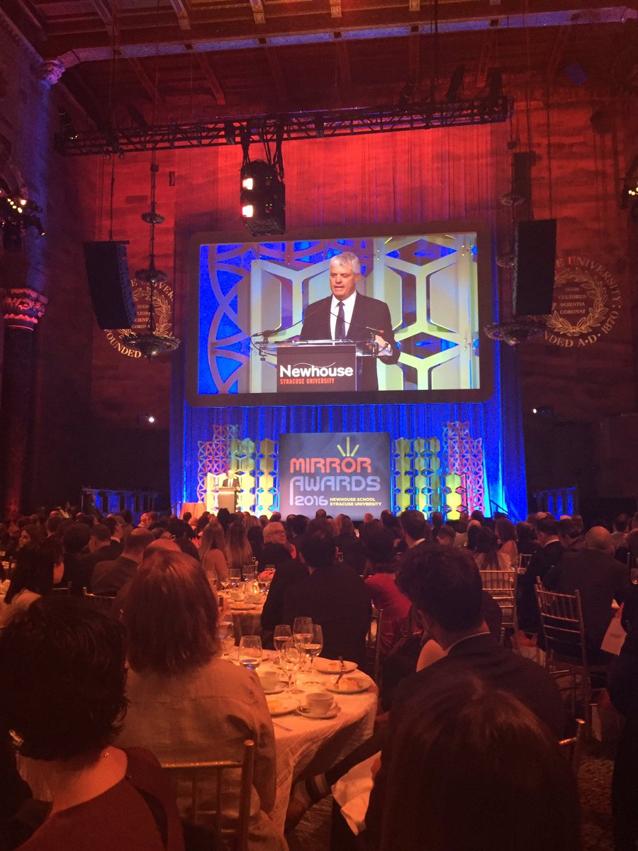 NewhouseNYC's tweet photo. Congratulations, David Levy! Such a well-deserved honor! #Mirrors16 @MirrorAwards https://t.co/jjZUKUN612