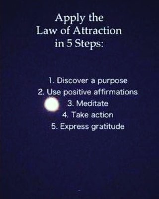 dreaminmotionus's tweet image. #lawofattraction 5 steps to live by. #definitepurpose #positiveaffirmation #massiveaction #meditation #gratitude