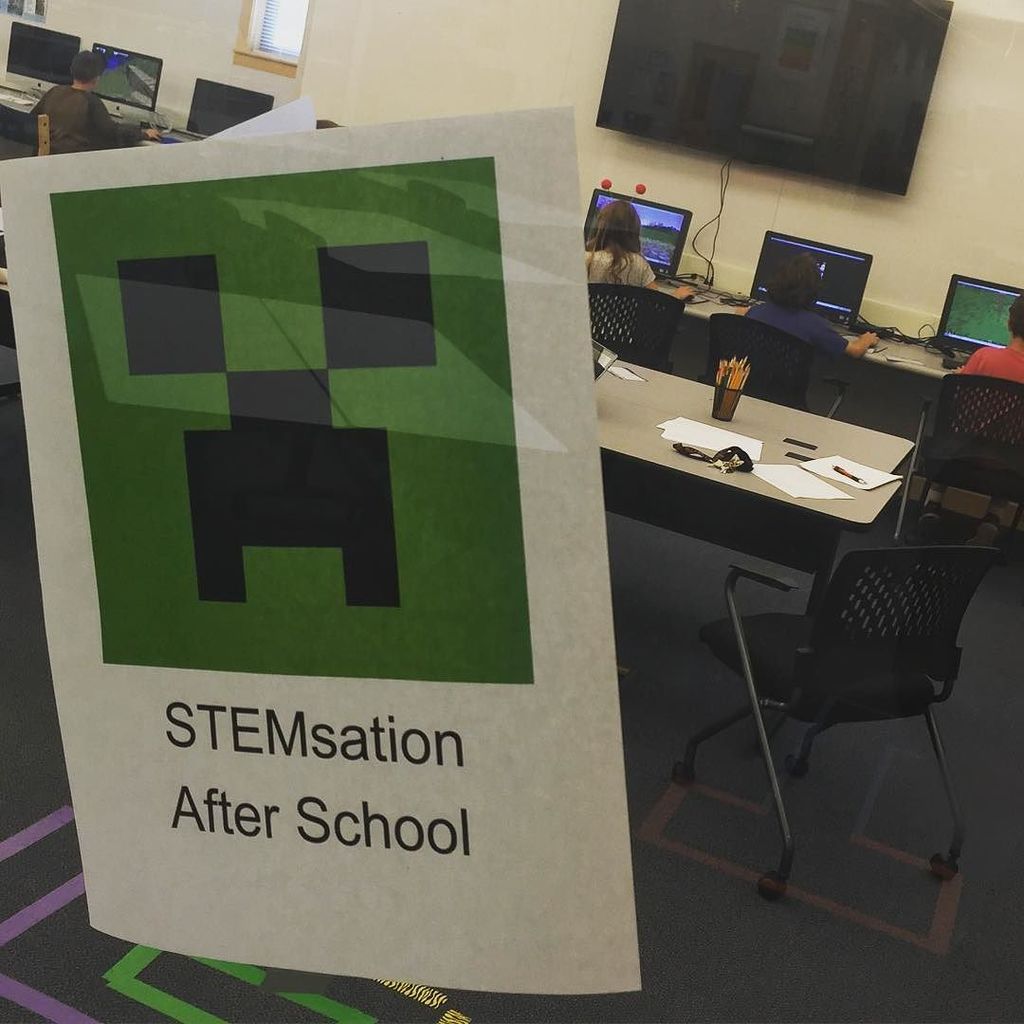 RaeFearing's tweet photo. Kicking off our 1st #STEMsation after school program with #MinecraftEDU #engagedDN @cscottsy @mrs.campbell1 @vicschโฆ https://t.co/vlIIhmIdEk