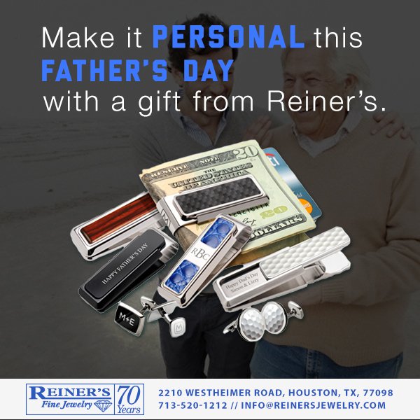 ReinersJewelry's tweet image. #FathersDay #Reiners #ReinersRocks #Houston #HoustonTexas #Jewelry #Money #Watch #Wallet #Gift #GiftForDad #Present