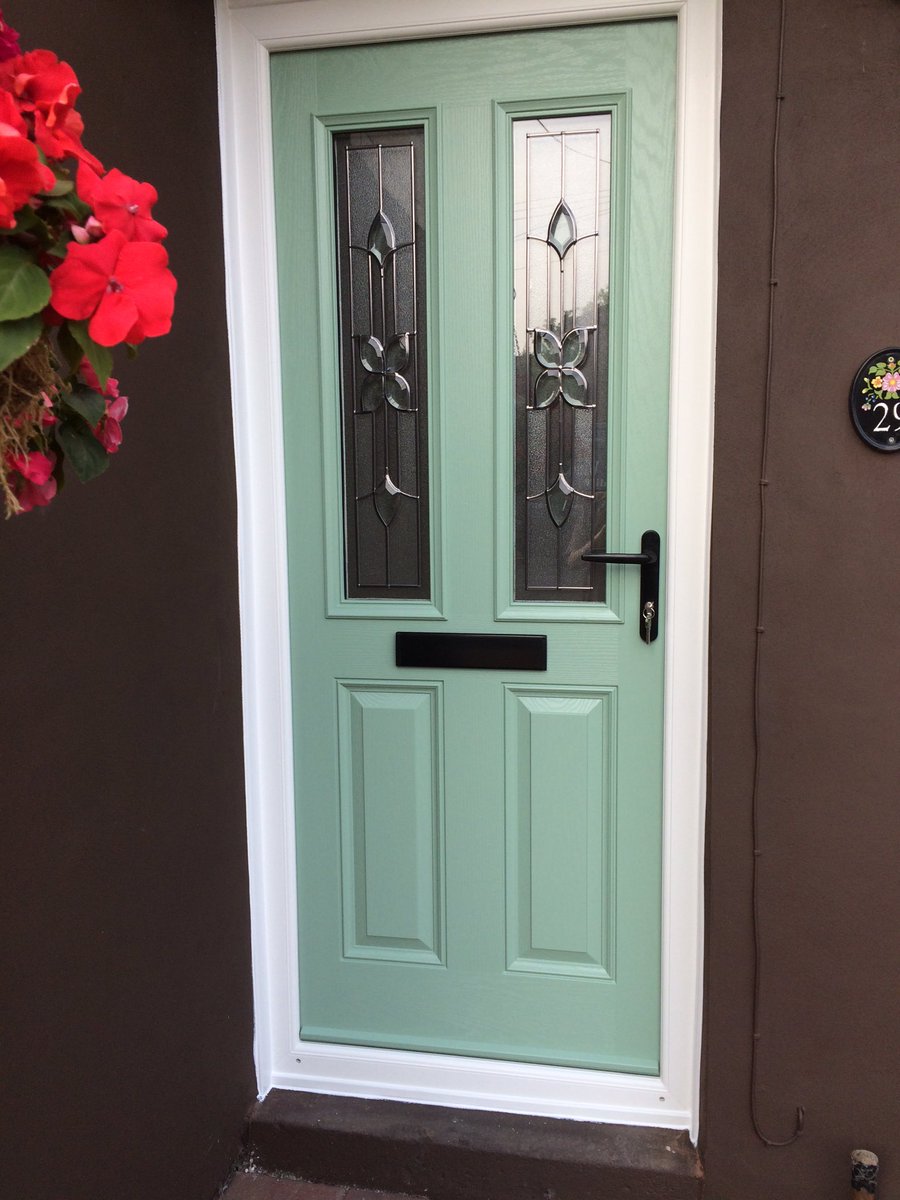 Double rebated composite door in chartwell green with the 70mm slab.