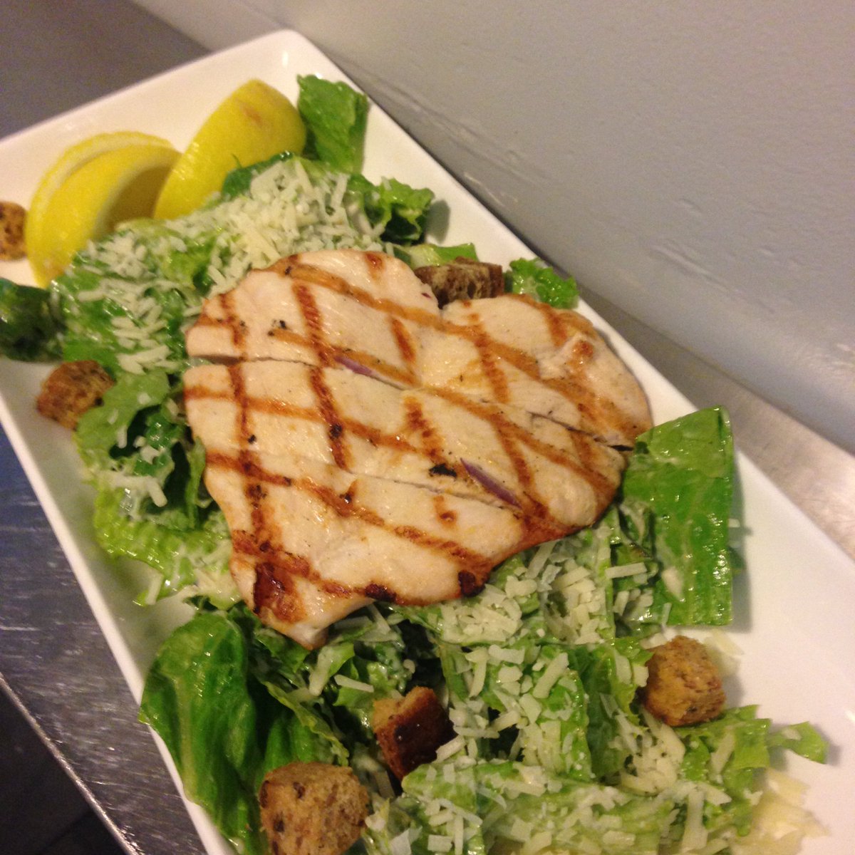 Add a little extra love to your salad today. #emelles #caesarsalad #love
