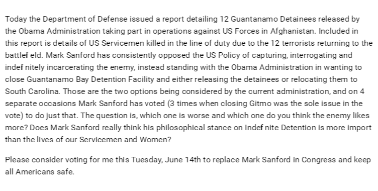 Today the Department of Defense issued a report detailing 12 Guantanamo Detainees released by the Obama..