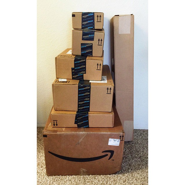 amazon's tweet image. If you would rather shop from the couch… in your pajamas… and not put on real pants… You might be an #AmazonAddict.