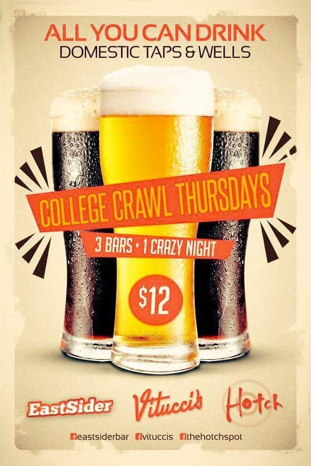 HotchSpot's tweet photo. Triva at 8pm
$12 ALL YOU CAN DRINK at 9pm
Cheers!
#hotch #mke #milwaukee @EastSideMke https://t.co/9gh95BI4qz
