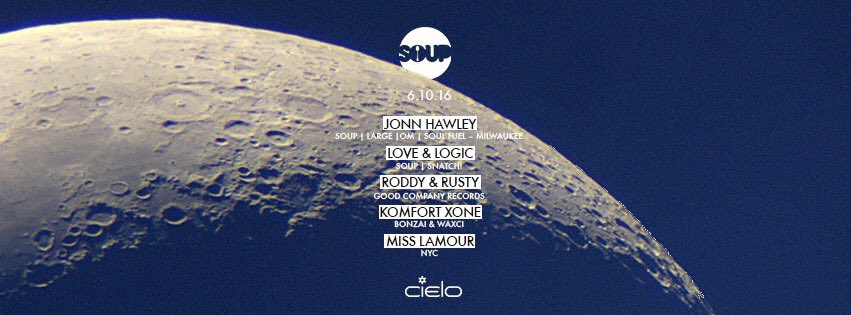 Friday night <a href="/soupnyc/">SOUP NYC</a> at <a href="/CieloClub/">Cielo NYC</a> ! RSVP to soupnyc@gmail.com for Free entry till 12 / reduced after!