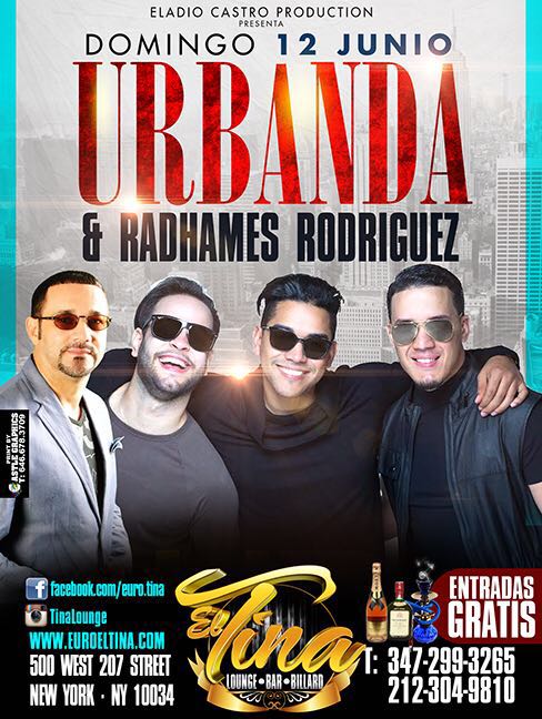 elTinalounge's tweet photo. Este domingo 12 de junio 
Urbanda &amp;  radhames rodriguez 
El tina lounge https://t.co/pAAnsTcrmG