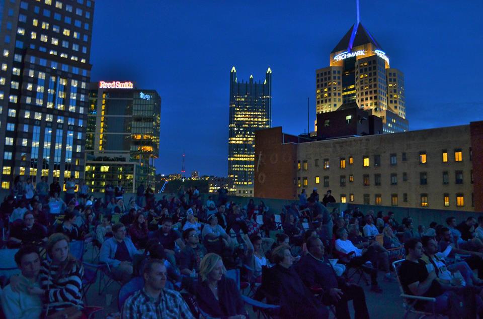 DowntownPitt's tweet photo. The #RooftopShindig is next week, with Hairspray (1988), @thebeautyslap, and @HEAFband! https://t.co/jyL9bxCXko https://t.co/vaAH9vEk9r