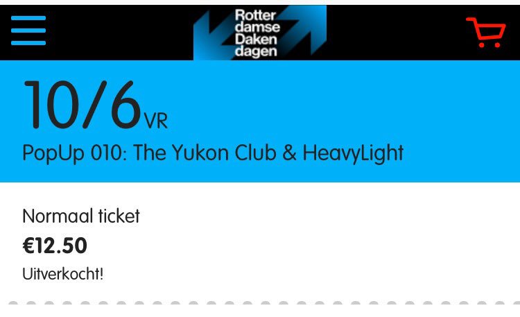 Uitverkocht! Tot morgen op het dak met <a href="/HeavyLight/">HeavyLight</a> en @TheYukonClub