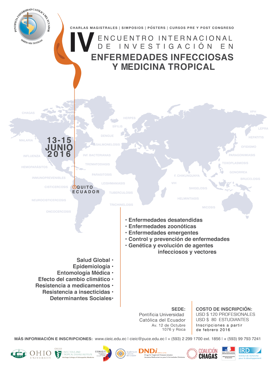 IV Encuentro Internacional de Investigación en Enfermedades Infecciosas y Medicina Tropical, del 13 al 15 de junio