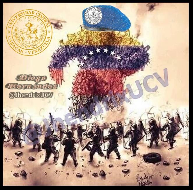 FCUUCVe's tweet photo. La #UCV siempre en pie de lucha por nuestro País #9Jun #Venezuela #RT. Imagen: @JhendrixUCV https://t.co/bRUBUIn03r
