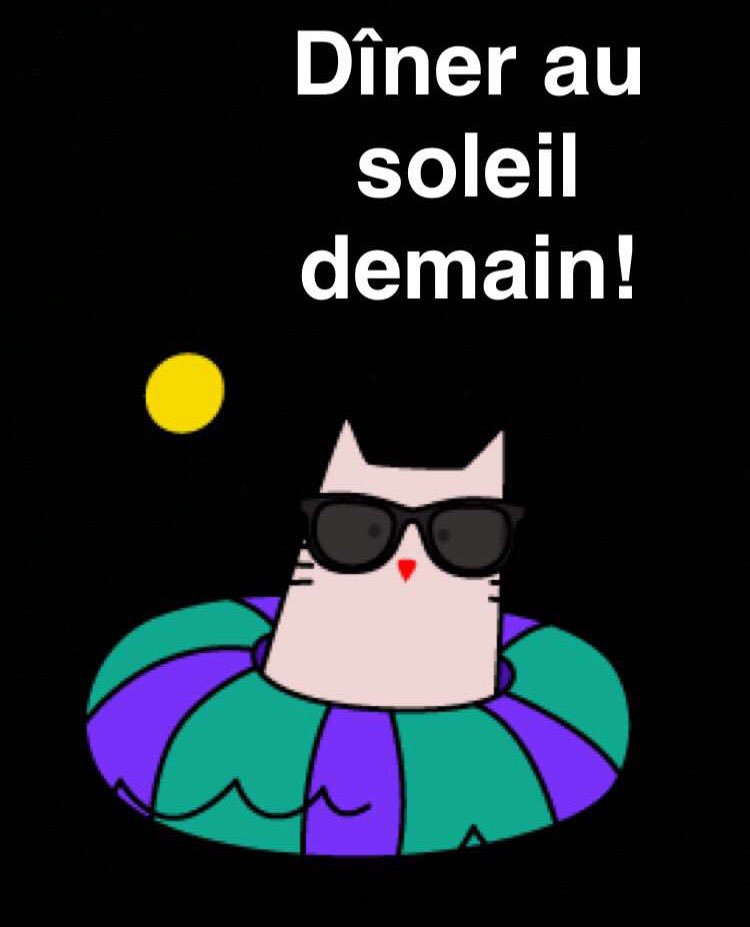 Soleil ou pas, demain c'est le dîner au soleil! ☀️