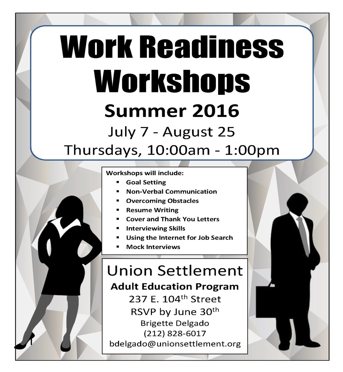 unionsettlement's tweet photo. #Register #Now for our new #AdultEducation #ESOL #Job &amp; #HSEprep #Summer classes! See fliers for more info https://t.co/a7837BcyvF