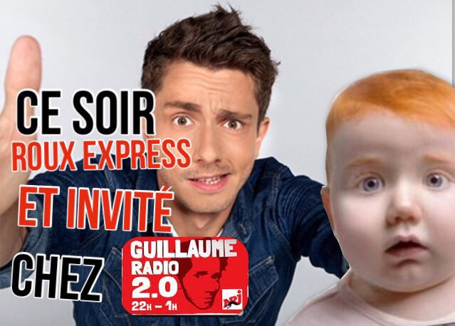Express1Sondage's tweet photo. Ce soir #Rouxexpress et invité chez #GuillaumeRadio avec @guillaumepley !!!!! https://t.co/Am59bjlGoF