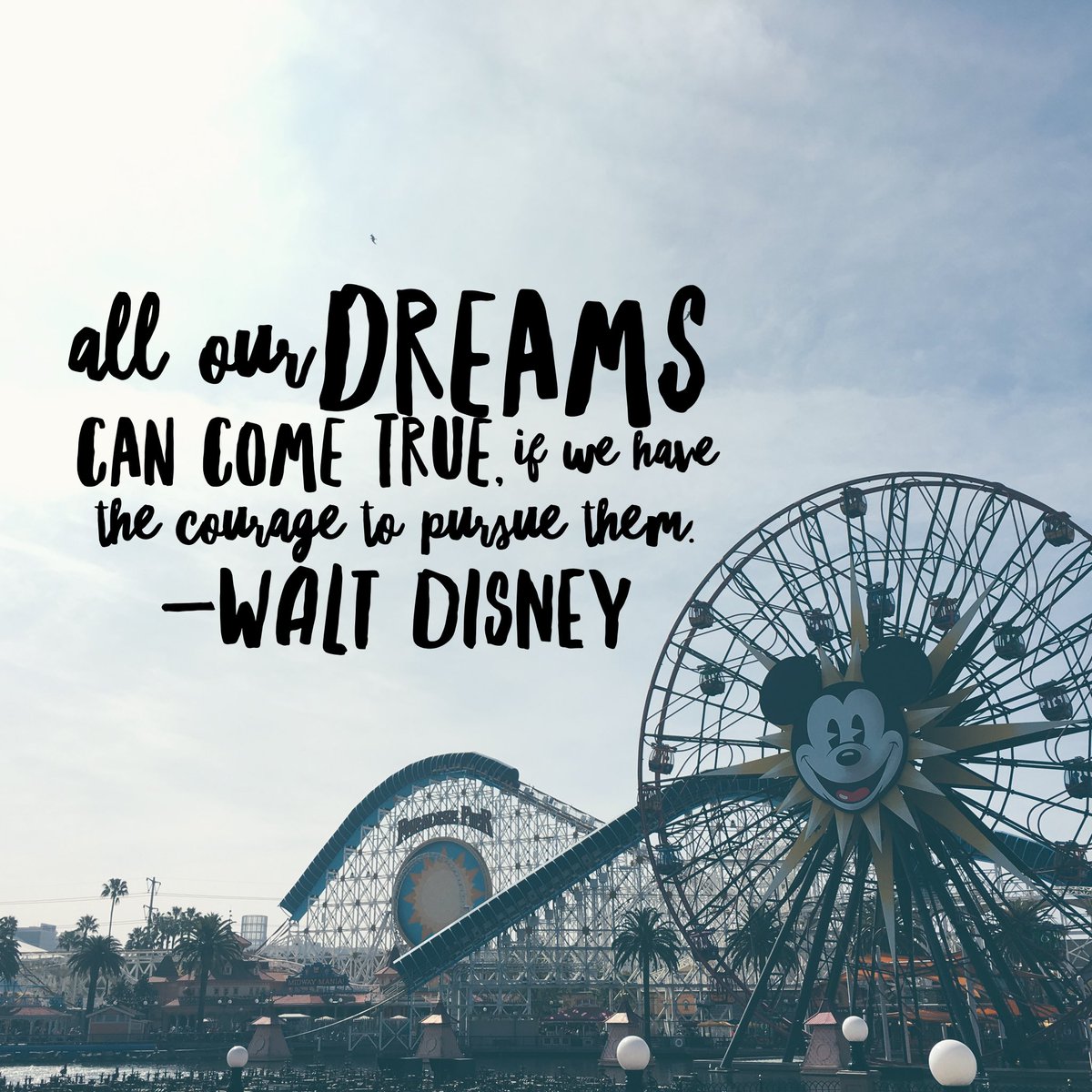 HacksDisneyland's tweet photo. All our dreams can come true, if we have the courage to pursue them. - Walt Disney https://t.co/u0bgwUG60Q