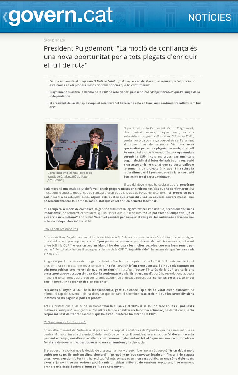 President Puigdemont: 