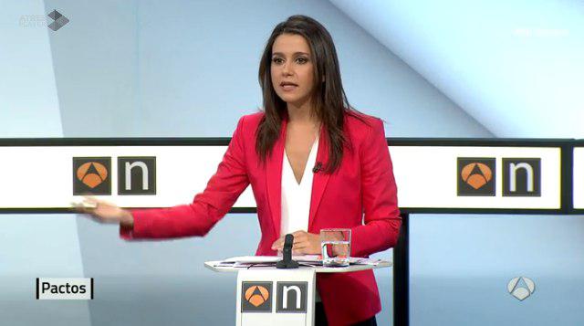 CiudadanosCs's tweet photo. .@InesArrimadas "En este país necesitamos acuerdos y necesitamos sensatez" #9JElDebate https://t.co/Sfa1TQKFsy