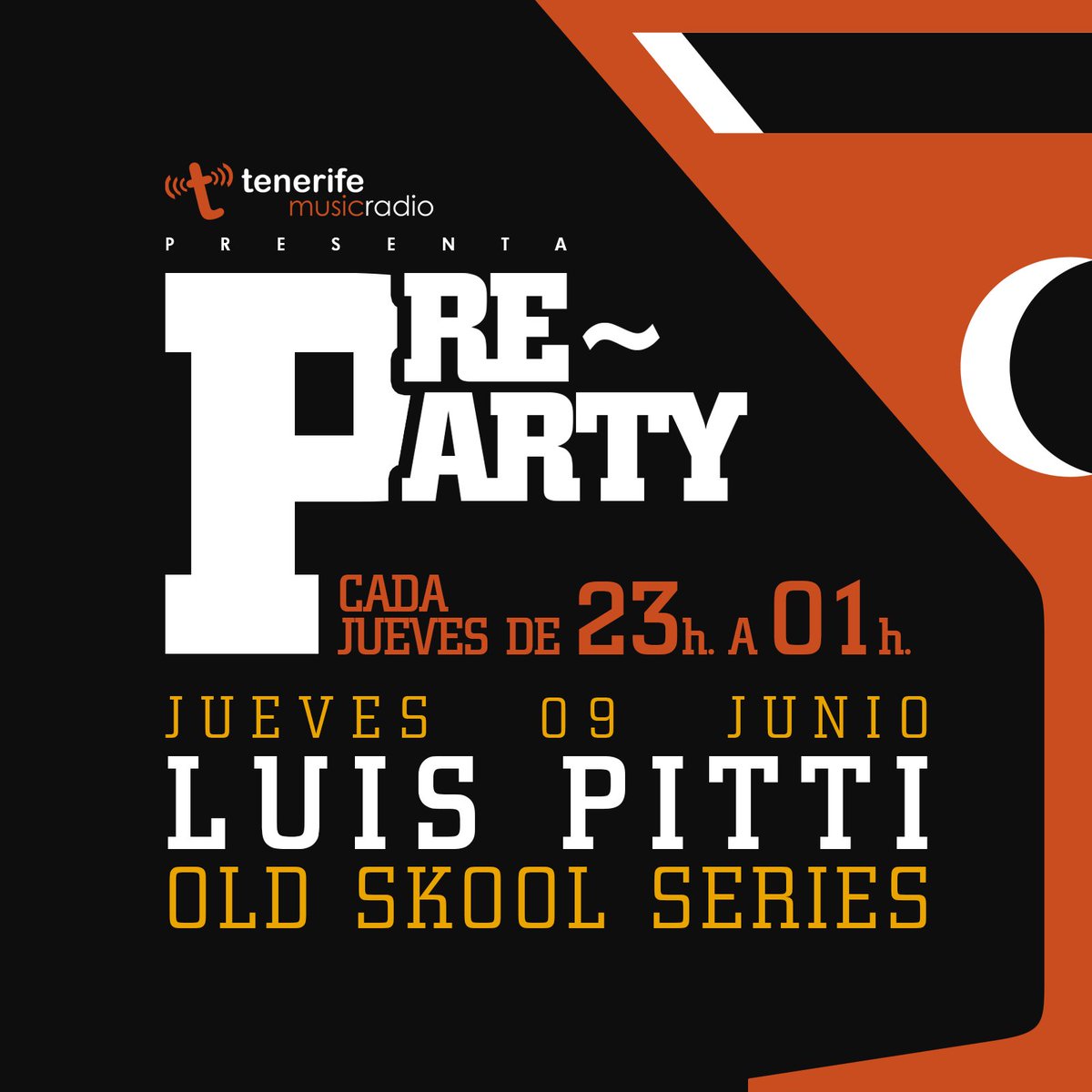 TenerifeMusic's tweet photo. 👌 Arranca la 🍸#PreParty de TF MUSIC. @luispitti :: Old Skool Series. 🎧 Comienza el #Juernes con la mejor música 🎶 https://t.co/4pklIZ28pN