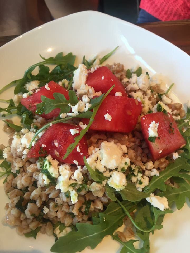 DeliiciousTruck's tweet photo. Watermelon &amp; Farro Salad @HadleysCafe 317 W Morgan St #117, Raleigh Now til Midnight https://t.co/JzhKlgOnGT
