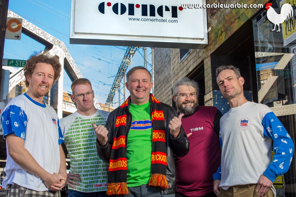 CarbieWarbie's tweet photo. DJ Albo aka @AlboMP at @CornerHotel for @ReclinkAus.
@TISM1982 wins online poll!
READ MORE:
https://t.co/HwMccSOZLz https://t.co/gx1L7k6BJL