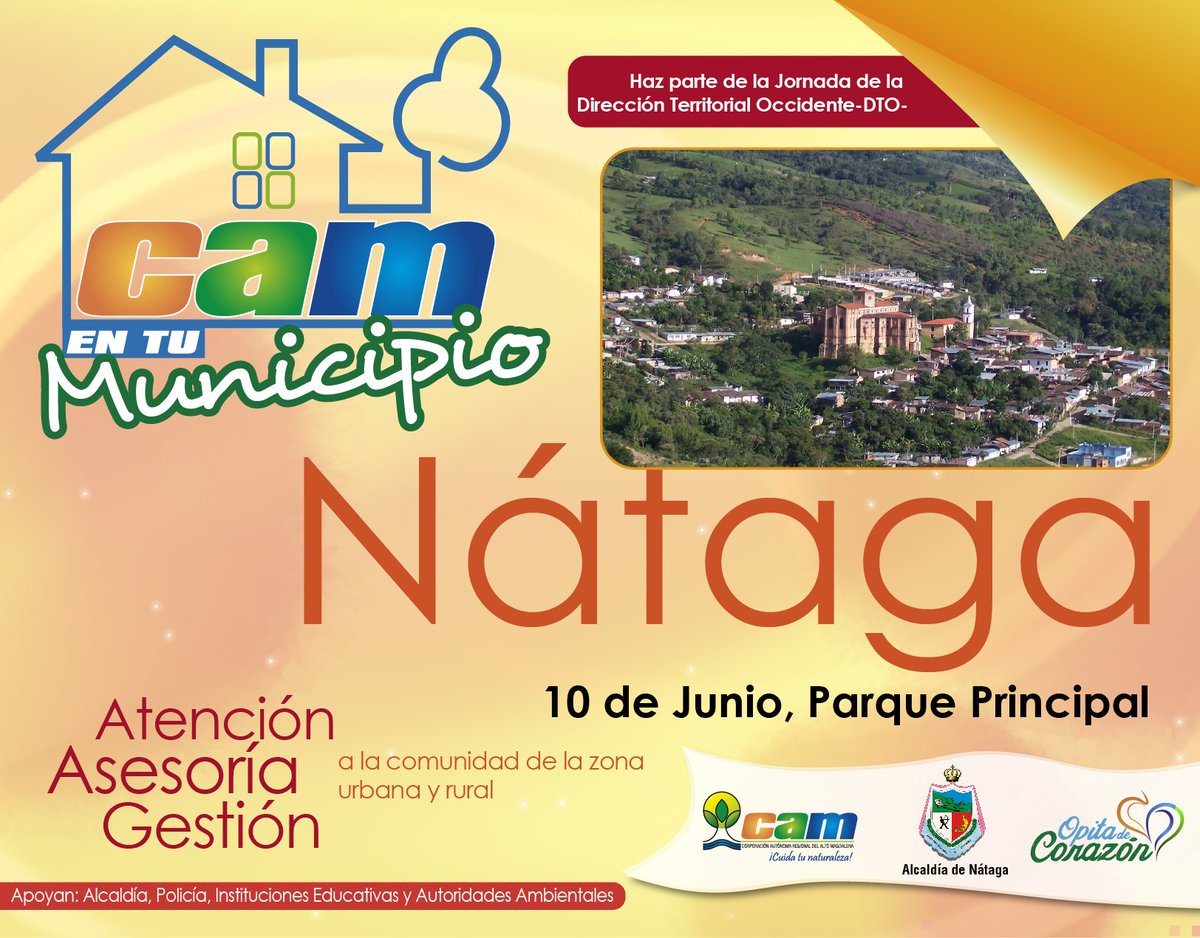 Este #Viernes 10 de junio #CamEnTuMunicipio llega a la localidad de Nátaga occidente del #Huila #TodosaParticipar