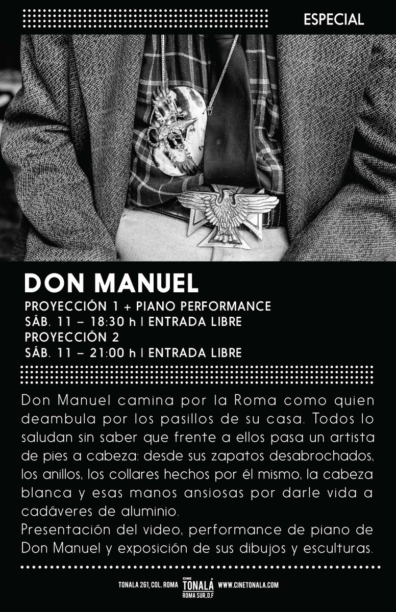 #PresentaciónEspecial Don Manuel es un personaje de la Colonia Roma que tienes que conocer.