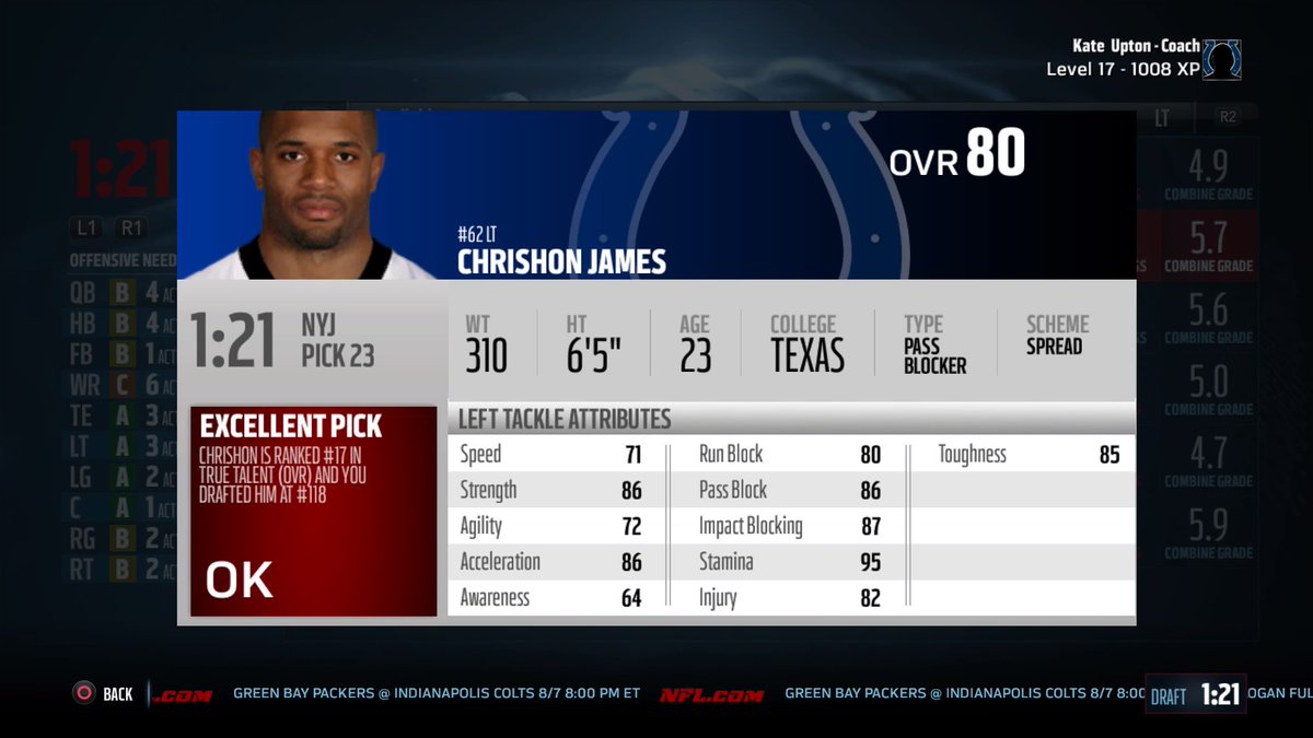 MaddenGriddy's tweet photo. Wow #CircleCityColts #HegotTheCall #PS4share https://t.co/VPjvq370H6