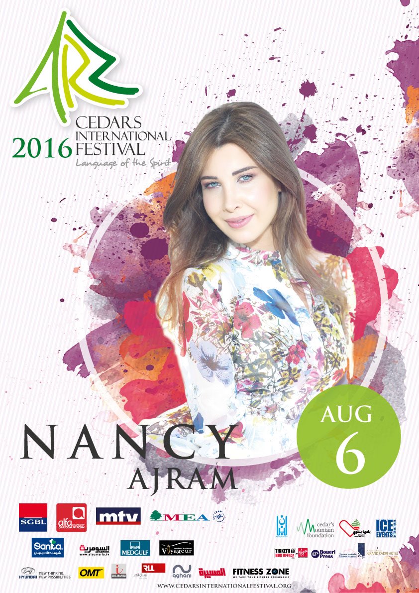 MajdAFarha's tweet photo. Nancy Ajram in the Cedars International Festival 2016 on August 6, 2016 in Lebanon! Very excited for it! @NancyAjram https://t.co/VDBpWoSfDd