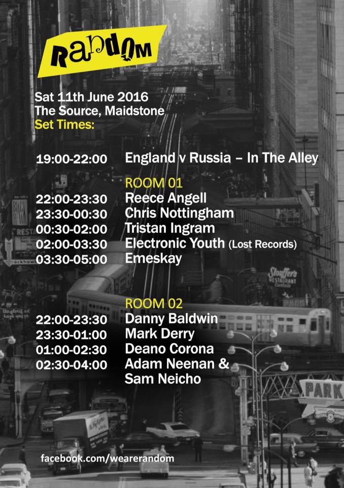Set times for Saturday. £5 entry before 2230 with a free drink.