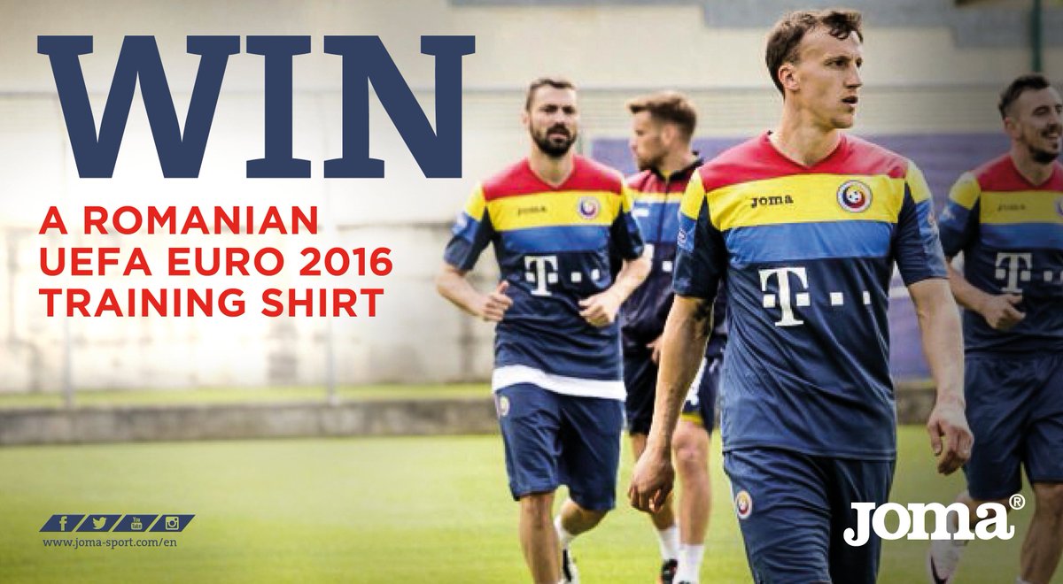 JomaSportUK's tweet photo. WIN the Joma Romanian #Euro2016 training shirt. Follow and RT to enter this great prize draw.
#JomaUK https://t.co/stkndB53GP