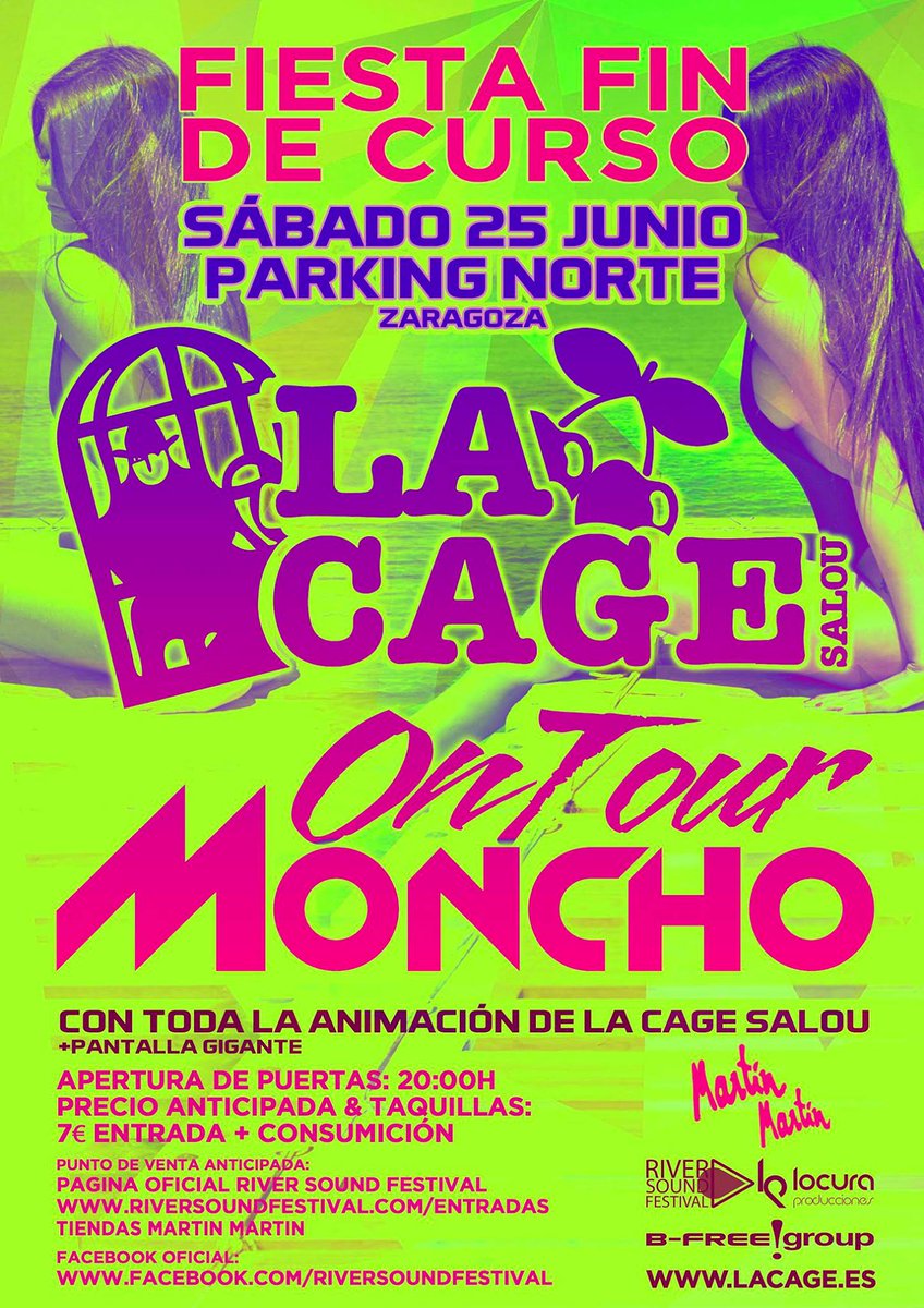 Qué poquito falta para la fiesta de fin de curso de <a href="/LACAGESALOU/">LA CAGE SALOU</a> en #parkingNorte :) #25Junio