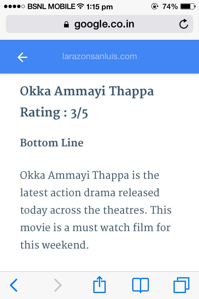 MedipalliS's tweet photo. Superb movie , great response from audience !!Awesome ratings !!! Loved it !!! #OkkaAmmayiThappa @sundeepkishan 😘😘👏 https://t.co/mVLmPZnhfY