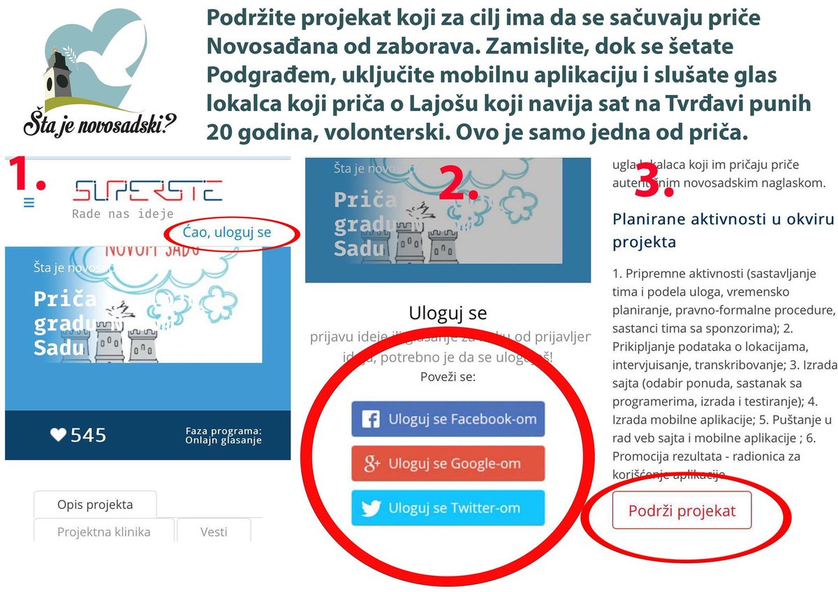 Mi ne tražimo vaš bubreg, već vaše srce :). 
1) superste.net/project/sta-je…
2) "Ćao, uloguj se "
3) Podrži projekat.