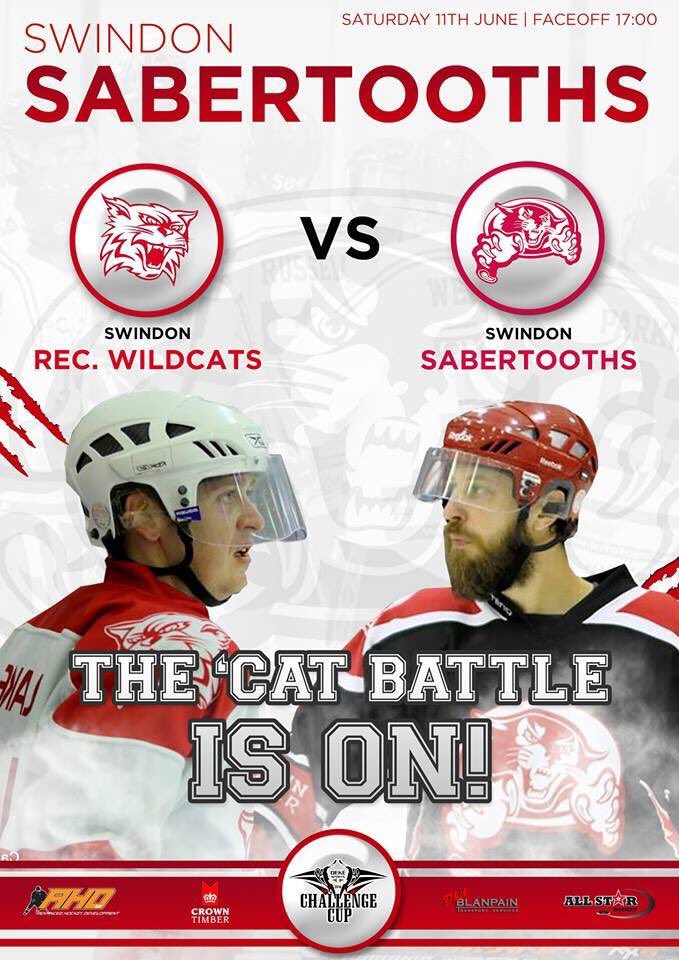 Just one to go before puck drop in Swindon. The 'tooths will take on the Rec. Wildcats in our next Deke cup fixture!