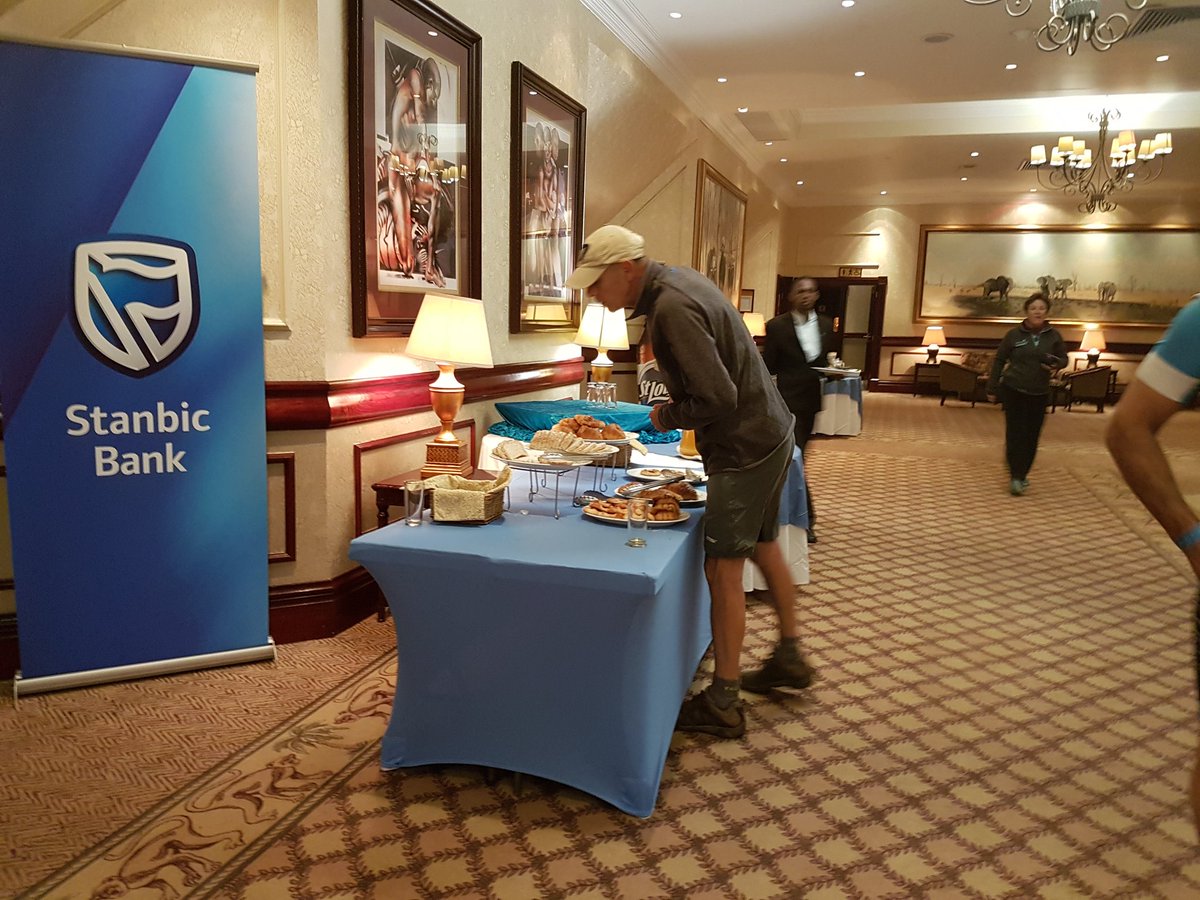 kalchalmtb's tweet photo. Bright and early start! Special rider breakfast from 5.30am. Thanks @AVANI_Gaborone  #kalchal2016 #stage1 https://t.co/wLesiVWigf