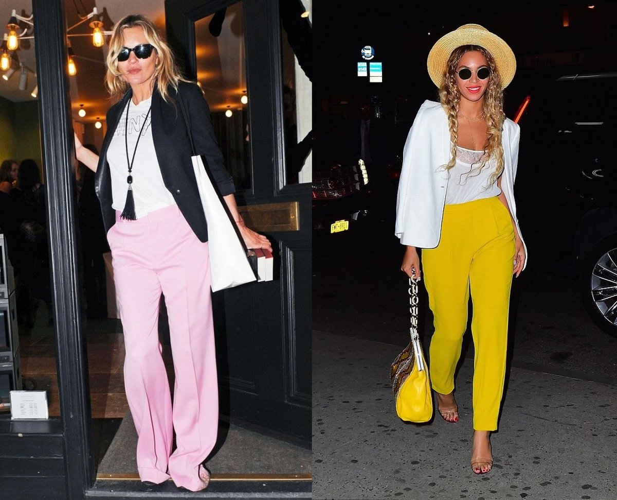 MyFashionLife's tweet photo. Coloured trousers + White Shirt + Blazer = #HotTrendAlert https://t.co/jD9JhyKIKG https://t.co/PuYMpi5dOv