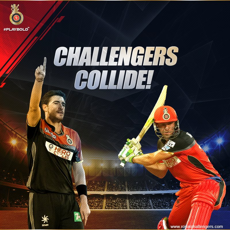 RCBTweets's tweet photo. Which Challenger will #PlayBold and reign when Starc comes up against AB in their clash in the Caribbean? #AUSvSA https://t.co/uO2w1LbYdm