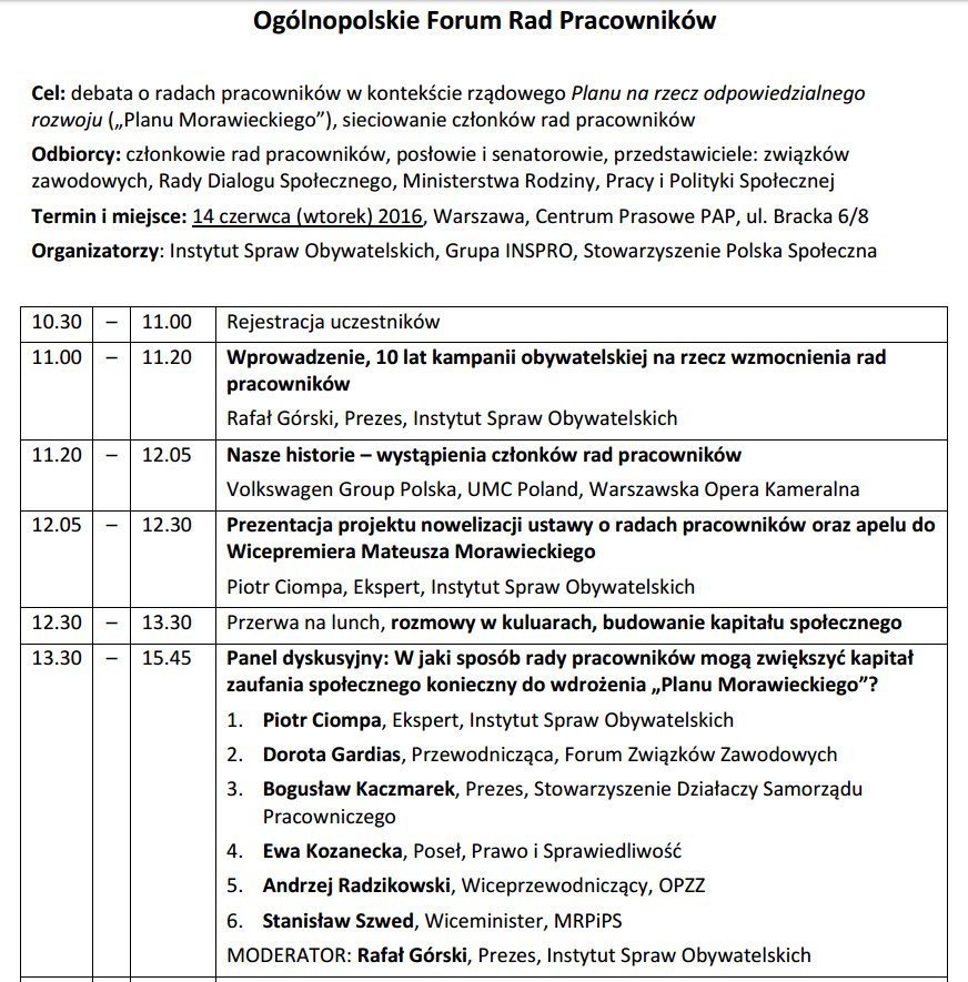 Rafal_Gorski's tweet photo. Ogólnopolskie Forum #RadyPracowników. 14 czerwca (wtorek) w @CentrumPrasowe.
#PlanMorawieckiego
#INSPRO https://t.co/EqwDs9ldKU