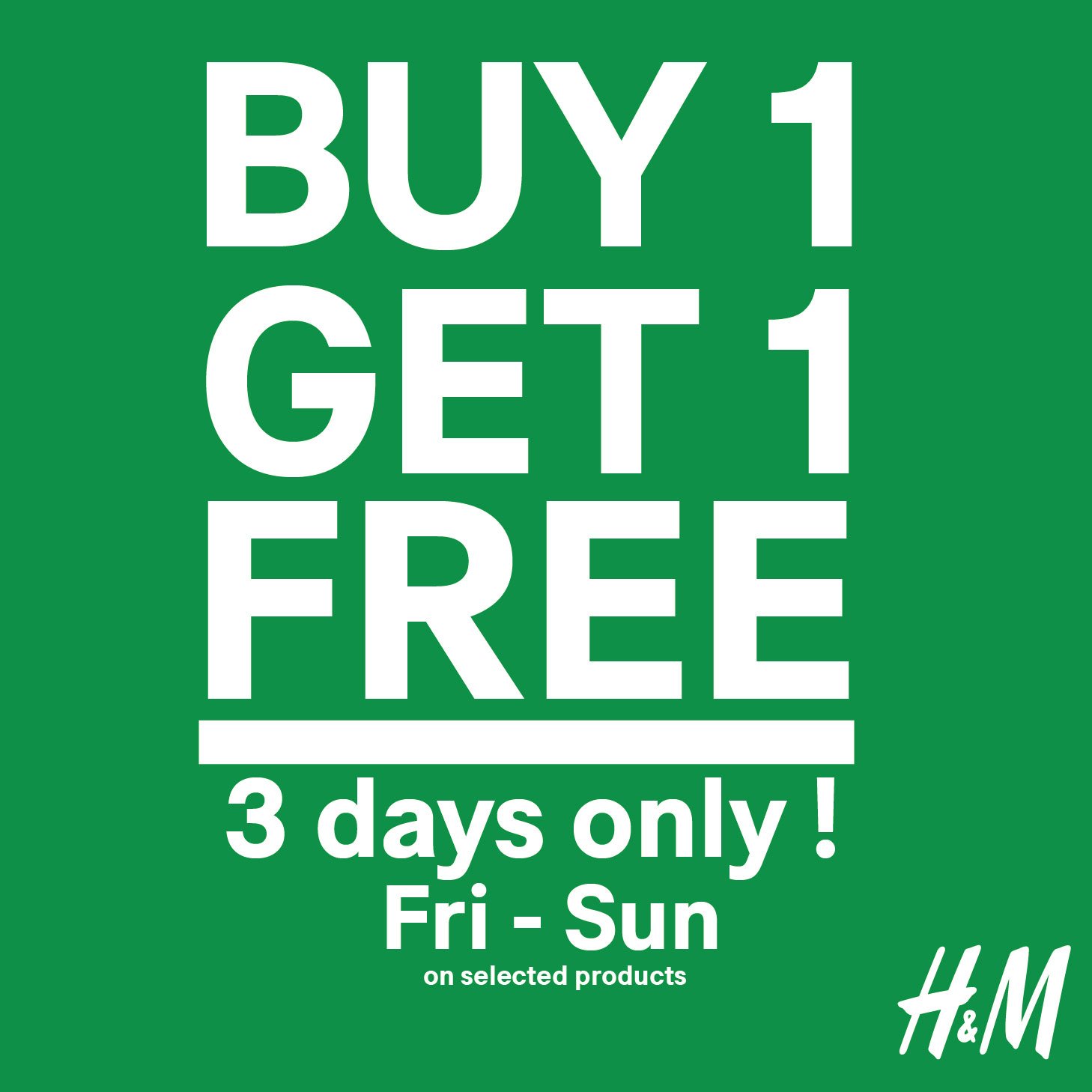 H&m buy 2 top get 1 free